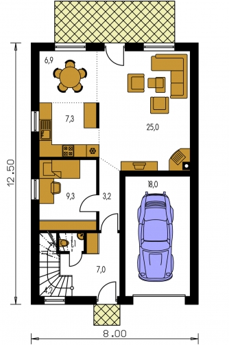 Floor plan of ground floor - PREMIER 99